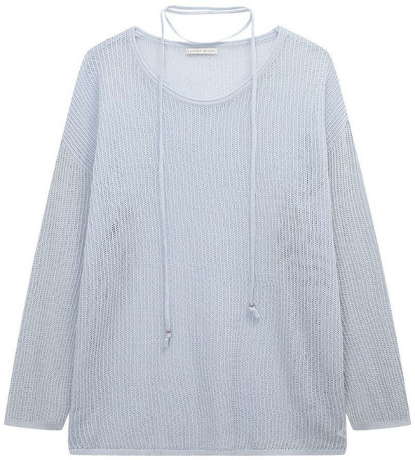 르샵 25l2l25kpo810u옵션끈벨트 오버핏 그물 긴팔 니트_CJ