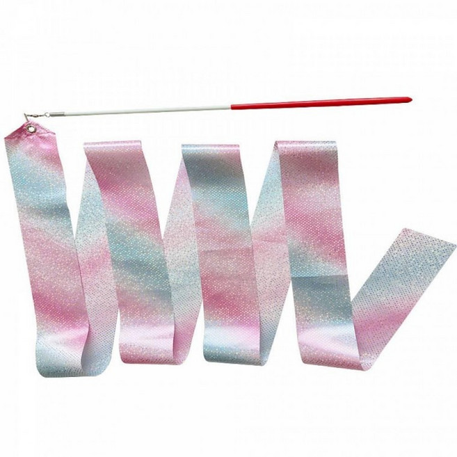 리듬체조 리본 막대 4M 체육대회 응원도구 공연 소품 운동회 스틱 끈 세트, 1개, 상세페이지 참조