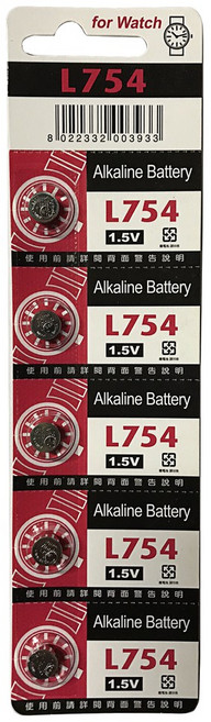 Vinnic 1.5V 鈕扣電池 LR754 AG5 393A 193 LR48 LR750 RW48 電池, 1個, L754 單顆販售,未達賣場低消不出貨, 1個裝