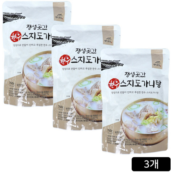 정성곳간 푸짐한 도가니탕 700g, 3개