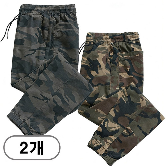 차쿠 1+1 남녀공용 카고 팬츠 작업 바지 조거바지 밀리터리 현장바지 빅사이즈