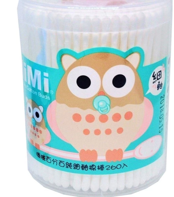 MiMi 細軸純棉棉棒 260入, 260個, 7.8 cm ± 5%