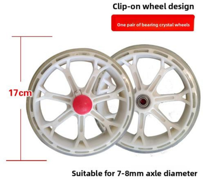 계단오르는카트 짐운반 다용도형 장바구니 교체 바퀴 작은 당기는 당근 구매 자동차 쇼핑 및 외출을위한 분리형 플라스틱 7)두 바퀴 베어링 크리스탈 휠 쌍 17cm 화이 1개, 7)두 바퀴 베어링 크리스탈 휠 쌍 17cm 화이 ×