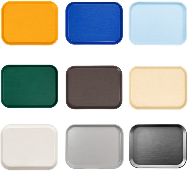 컬러 트레이 쟁반 나무무늬 ABS 카페 트레이 소소, 1개, 스카이 블루