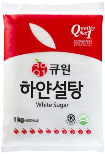 큐원 하얀 설탕, 1kg, 1개