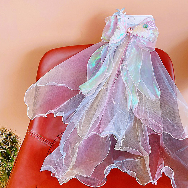 블랙체리 여아용 블레이즈 면사포 헤어핀