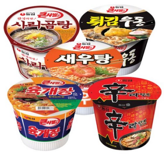 농심 큰사발(신라면4+새우탕4+튀김우동4+사리곰탕2+육개장2), 16개