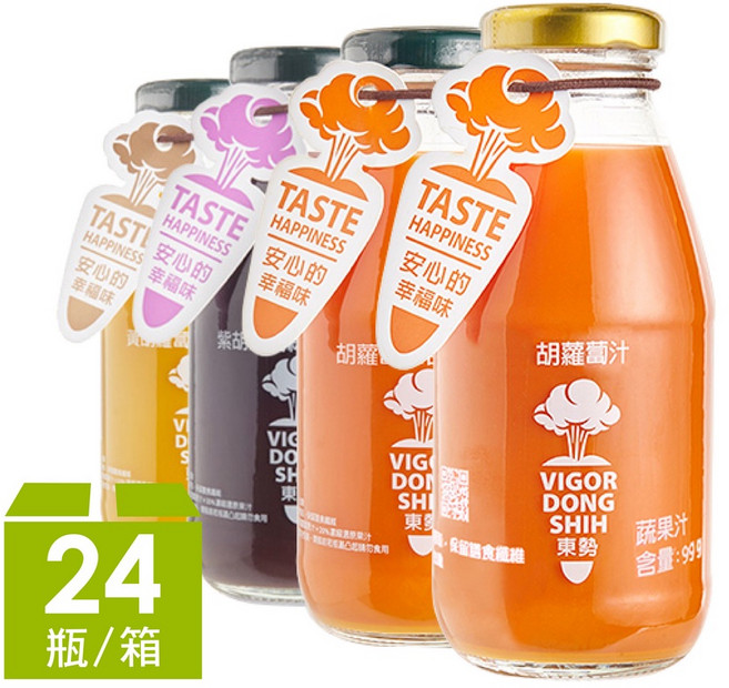 VDS活力東勢 活力舞彩胡蘿蔔汁 290ml x 24瓶, 1個