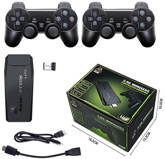 네오바크 M8 128GB 레트로 게임기 4K HDMI 클래식 오락기 20000가지 게임 무선 듀얼 컨트롤러 TV연결