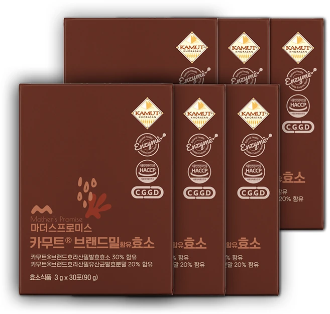 마더스프로미스 카무트효소 브랜드밀 발효 신바이오틱스 장트러블 엔자임, 6개, 90g - 쿠팡