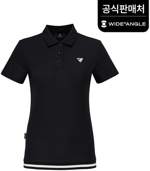 와이드앵글 공식 여성 CO 오픈 카라 폴로 골프 티셔츠 L WWM25291Z1