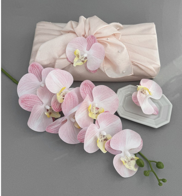 호접 부자재 조화 설날 새해 추석 명절 어버이날 답례품 보자기 포장 소품 장식, 핑크