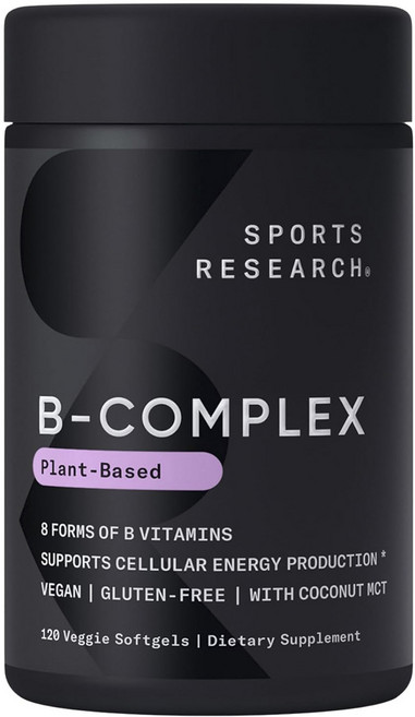 SPORTS RESEARCH B-Complex素食軟膠囊, 1罐, 120顆