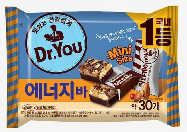 닥터유 에너지바 미니 310g (약 30개입), 10.33g, 30개
