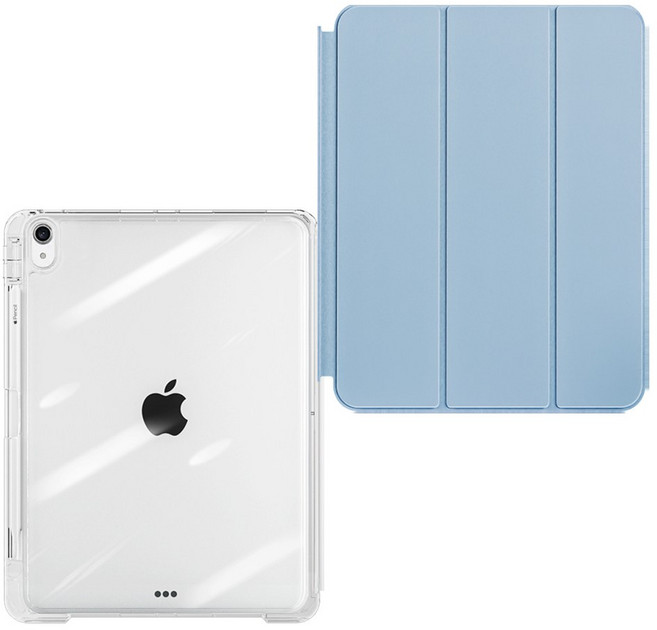 리나린 아이패드 슬라이드 펜슬 홀더 세로 거치 케이스, 스카이 블루