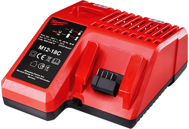 밀워키공식대리점 M12-18C 12V 18V 멀티 충전기 전동공구 배터리 충전 M12 M18 밧데리 충전기, 1개