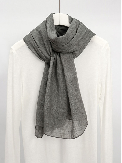 국산 피그먼트 면 무지 롱 스카프 단색 봄 가을 간절기 남자 여자