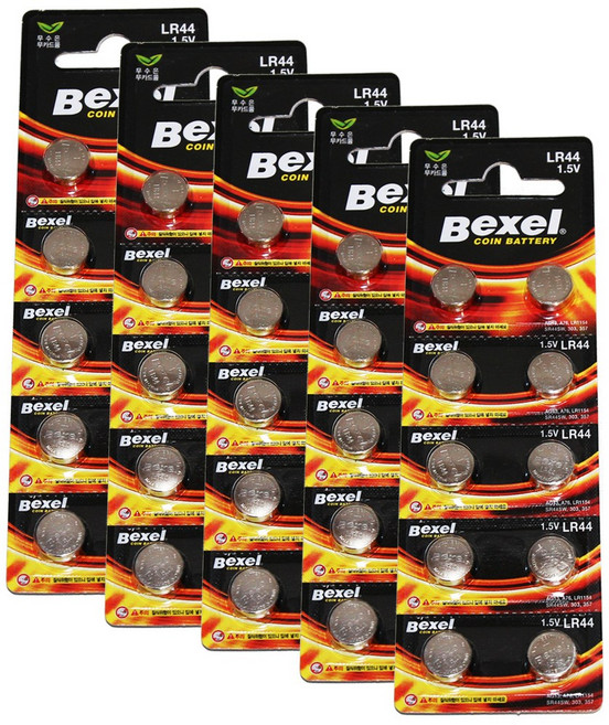 벡셀 LR44 건전지 AG13 코인전지, 5세트, 10개입