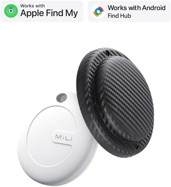 MiLi 미태그 3M홀더 듀얼 위치추적기 삼성 갤럭시 스마트태그 애플 에어태그 미아방지, 블랙 3M 홀더 X 화이트, 1개