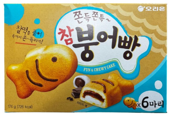오리온 쫀득쫀득 참붕어빵, 12개, 174g
