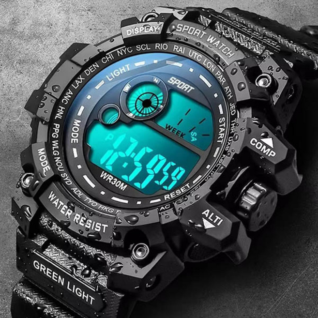 스포츠 와치 군인시계 백라이트 스포츠 손목시계 방수 군용 전자 오토캘린더 학생