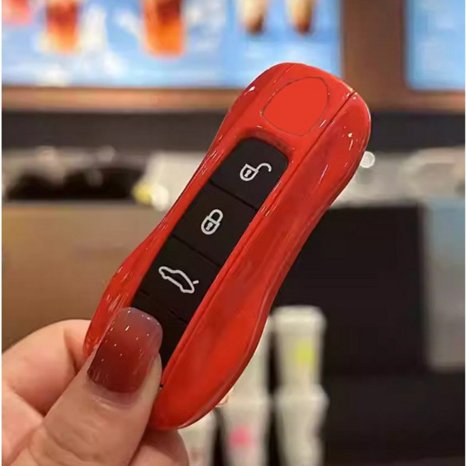 PRC 포르쉐 호환 키케이스 차키 키링 자동차 키홀더, B타입, 16_오렌지
