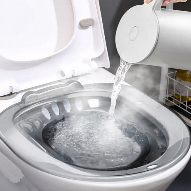 아크배라 가정용 좌욕기 치질 변비 케어, 투명그레이, 1개