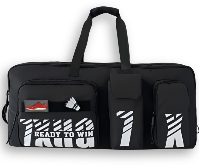 빅사이즈 올인원 수납 배드민턴 가방, 블랙, 1개