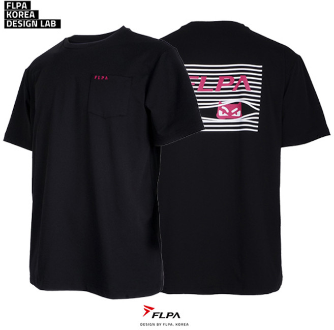 플라이파워 플파 남녀공용 아이스 반팔 티셔츠 FLPA FP몬스터 블랙 TS-22109 / 85