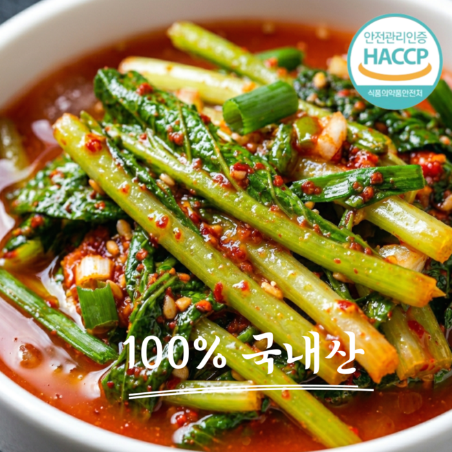 [HACCP인증]100%국산 비법양념 전라도 열무 자박이 김치, 1개, 5kg