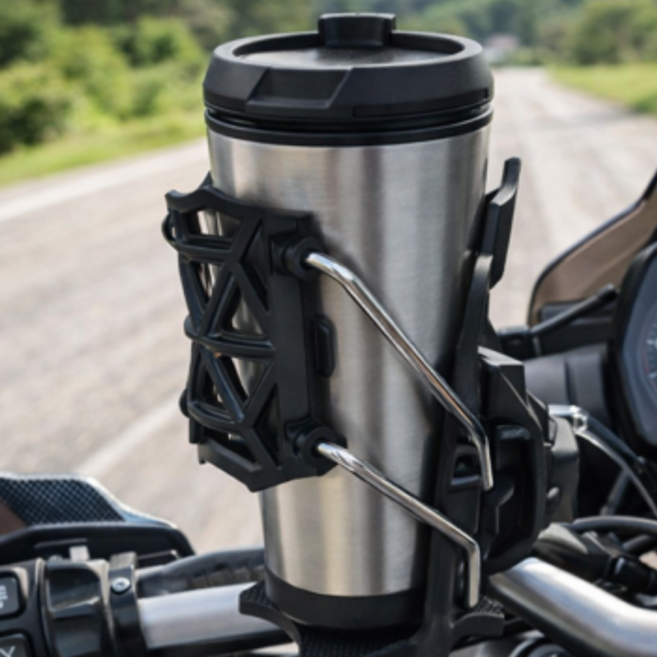 미리모아 흔들리지 않아요 오토바이 컵홀더, 블랙