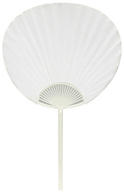 유니아트 종이 원형부채, 10개, 흰색