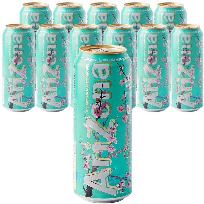 아리조나 그린티 위드 진생 앤 허니, 650ml, 12개