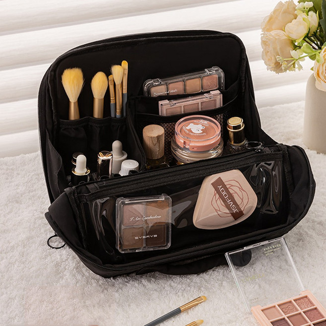 이지몰 대용량 화장품 파우치 여행용 메이크업 가방 8칸 분리 수납 방수 화장품 정리함
