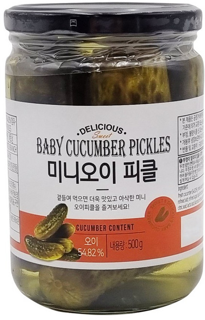 미니오이피클, 1개, 500g