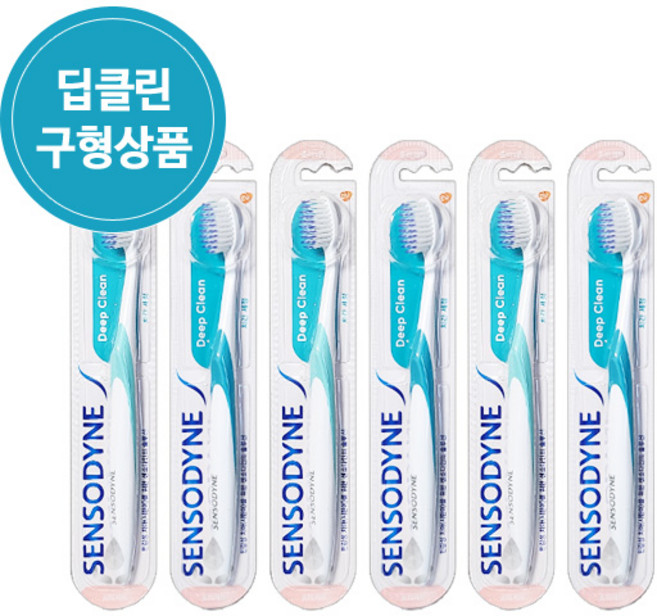 센소다인 딥 클린 칫솔, 6개, 1개입