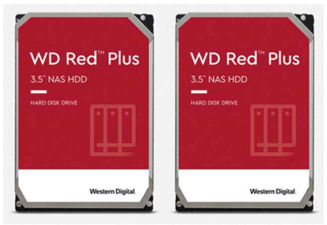 웬디 WD RED PLUS 10TB NAS 하드디스크 WD101EFBX 정품 2개 패키지