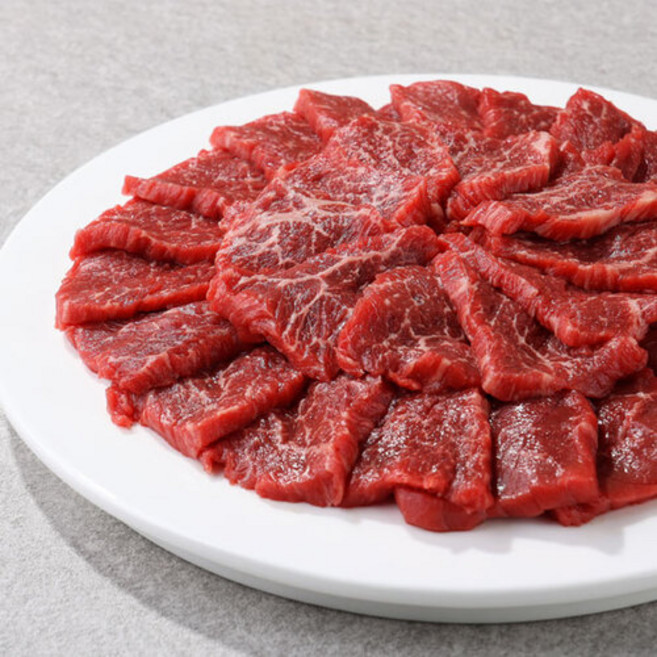 뭉티기 육사시미 250g 한우 당일도축 우삼겹 우둔살 설도, 1개