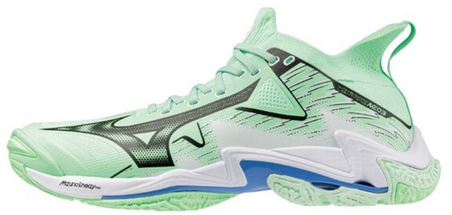 Mizuno 美津濃 Wave Lightning Neo 3 男款排球鞋 穩定包覆 回彈 綠黑 V1GA240286