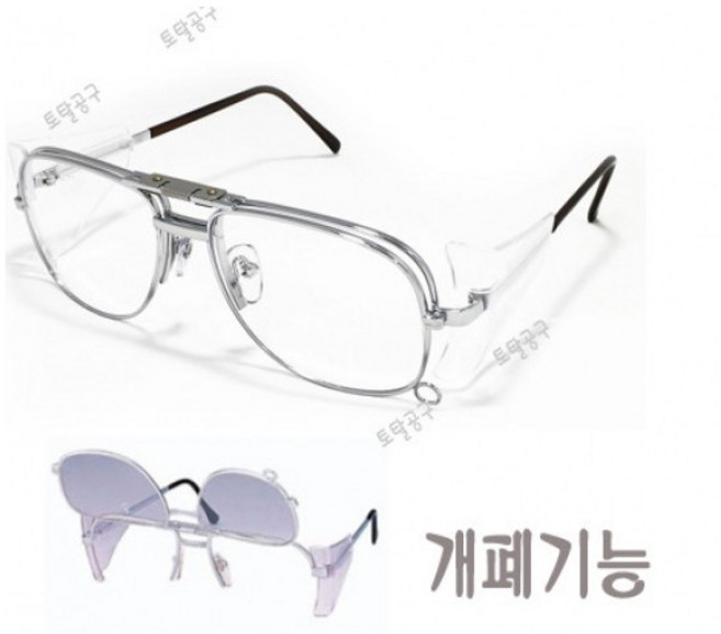 국산 오토스 개폐가능 안전안경 M621AS 무색 투명 보호안경 토탈공구, 1개