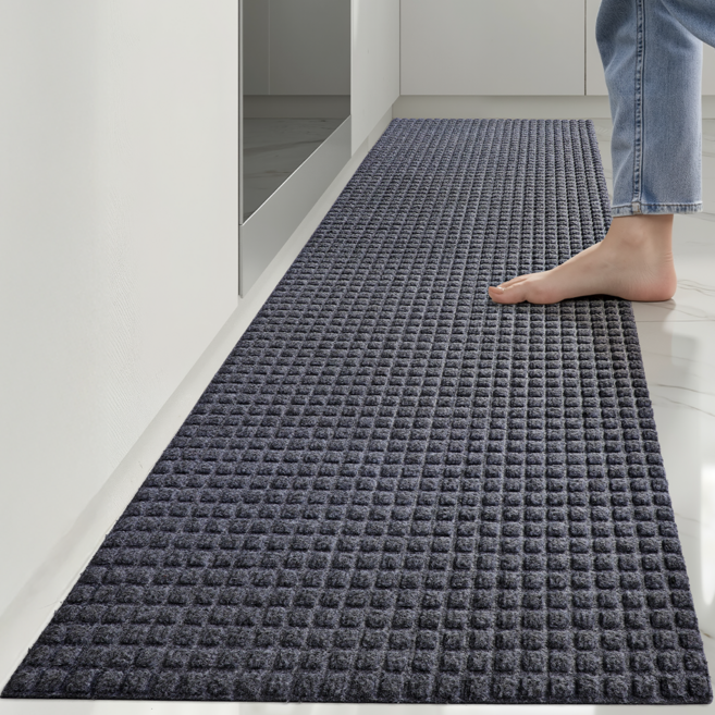 DEXI 잘라쓰는 주방매트 특대형 방수 미끄럼방지 두꺼운 다용도 커팅 가능 매트 바닥 출입구 현관 발매트 웰컴 현관 미끄럼방지 발매트 그레이 현관매트, Grey