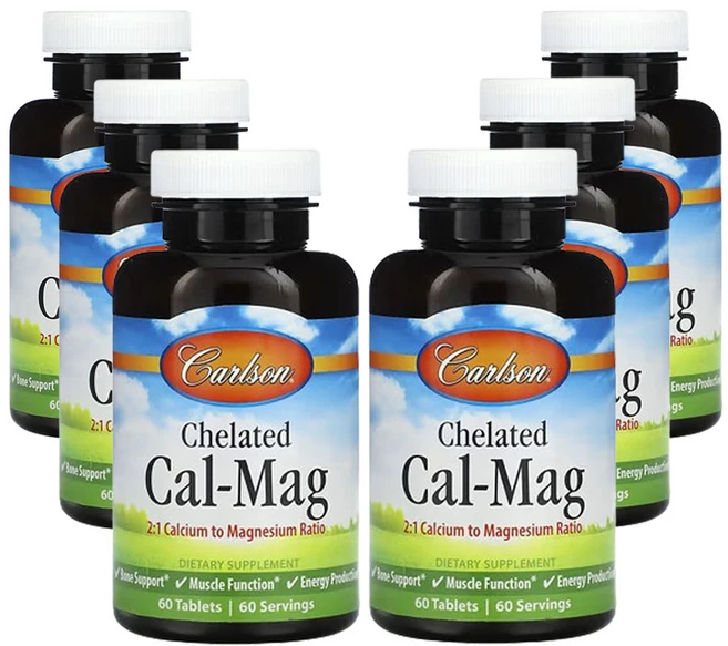 칼슨 킬레이트화 Cal-Mag 60정, 6개 - 쿠팡