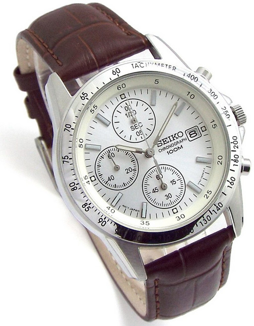 세이코 남성 가죽 손목시계 메탈여분 포함 세트 SND363P1