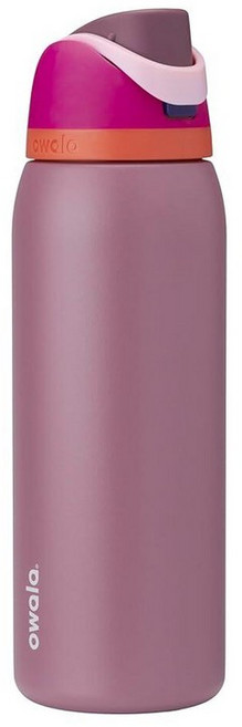 Owala FreeSip 스포츠 여행 및 학교용 빨대 포함 단열 스테인리스 스틸 물병 BPA 프리 스포츠 물병 1.2L(40온스) 본야드, 크라운 주얼