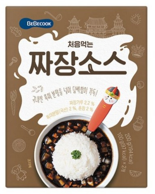 베베쿡 처음먹는 덮밥 소스, 짜장, 200g, 10개