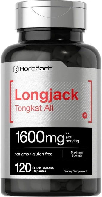 호바흐 통갓알리 통캇알리 Tongkat Ali 1600mg 120캡슐 2개 유리코마 롱잭, 2팩 - 쿠팡