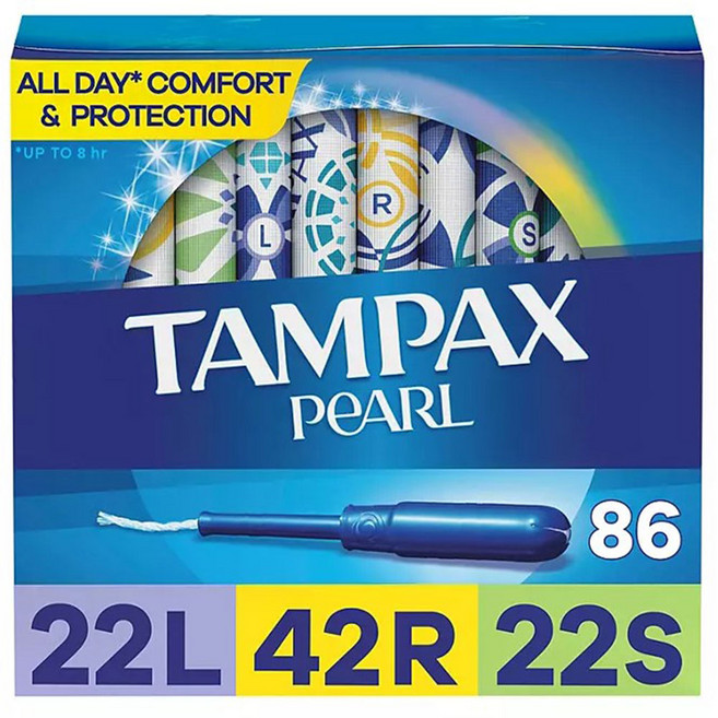 TAMPAX PEARL 라이트+레귤러+슈퍼 86 탐폰, 1개