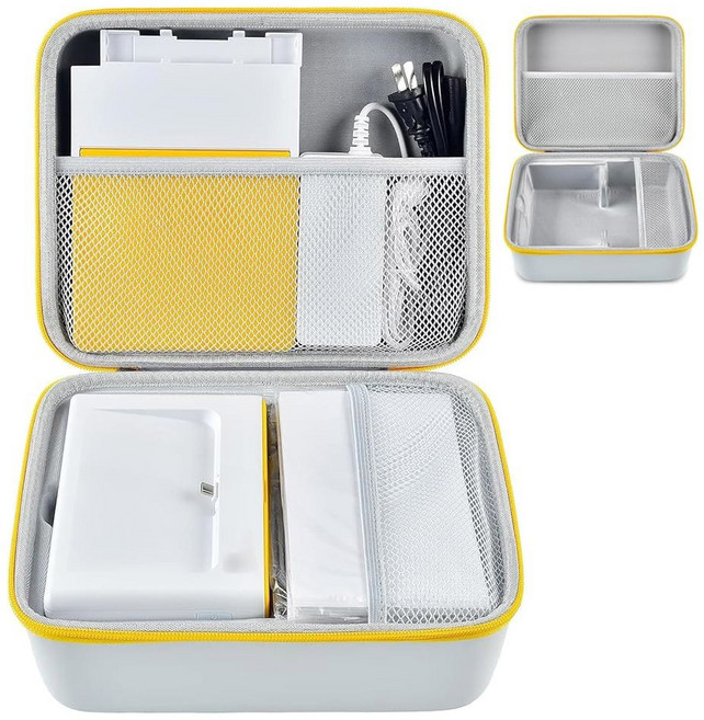 ALKOO KODAK 도크 플러스 4PASS 인스턴트 포토 프린터용 케이스 (10.2 x 15.2cm(4 6인치)) 카트리지 리필 및 인화지/충전기 액세서리용 보관 홀더 - 박스, White