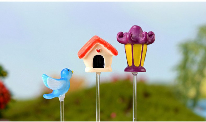 L-one 小鳥小屋微景觀擺飾：園藝造景 DIY櫥窗療癒小物, 小號房子-6款隨機出貨 不挑款