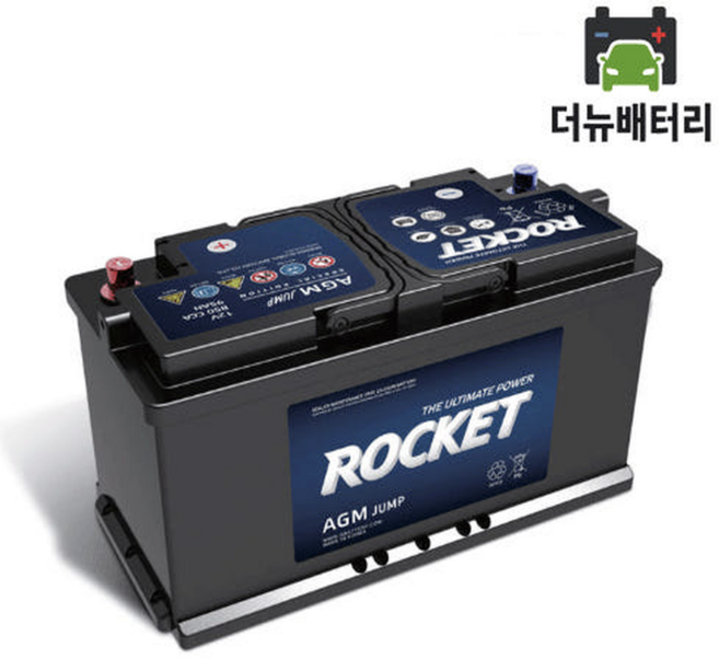 자동차배터리 로케트 델코 바르타 AGM 밧데리 서울 경기 인천 무료출장교체 국산차 수입차전용 코딩 100% 지원 자동차 배터리 점프, 1개, 34.로케트 AGM 70 L3